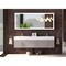 Castello Usa Amazon 72" Wall Mounted Gray Vanity With White Top And Gold Handles CB-MC-72G-GLD-2056-WH - alternate 3